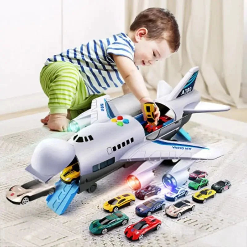 Toy Aeroplane with Music and Lights, Plane Toy with Mini Cars – image 4