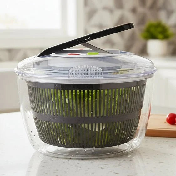 Electric Salad Spinner, Battery Powered Salad Spinner for Fruits and Vegetables, Lettuce Spinner, Salad Dryer_00