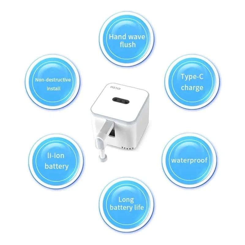 Touchless Toilet Flush Sensor, Automatic Toilet Flush with Dual Flush and USB-C Charging, Bathroom Accessories for Home_03
