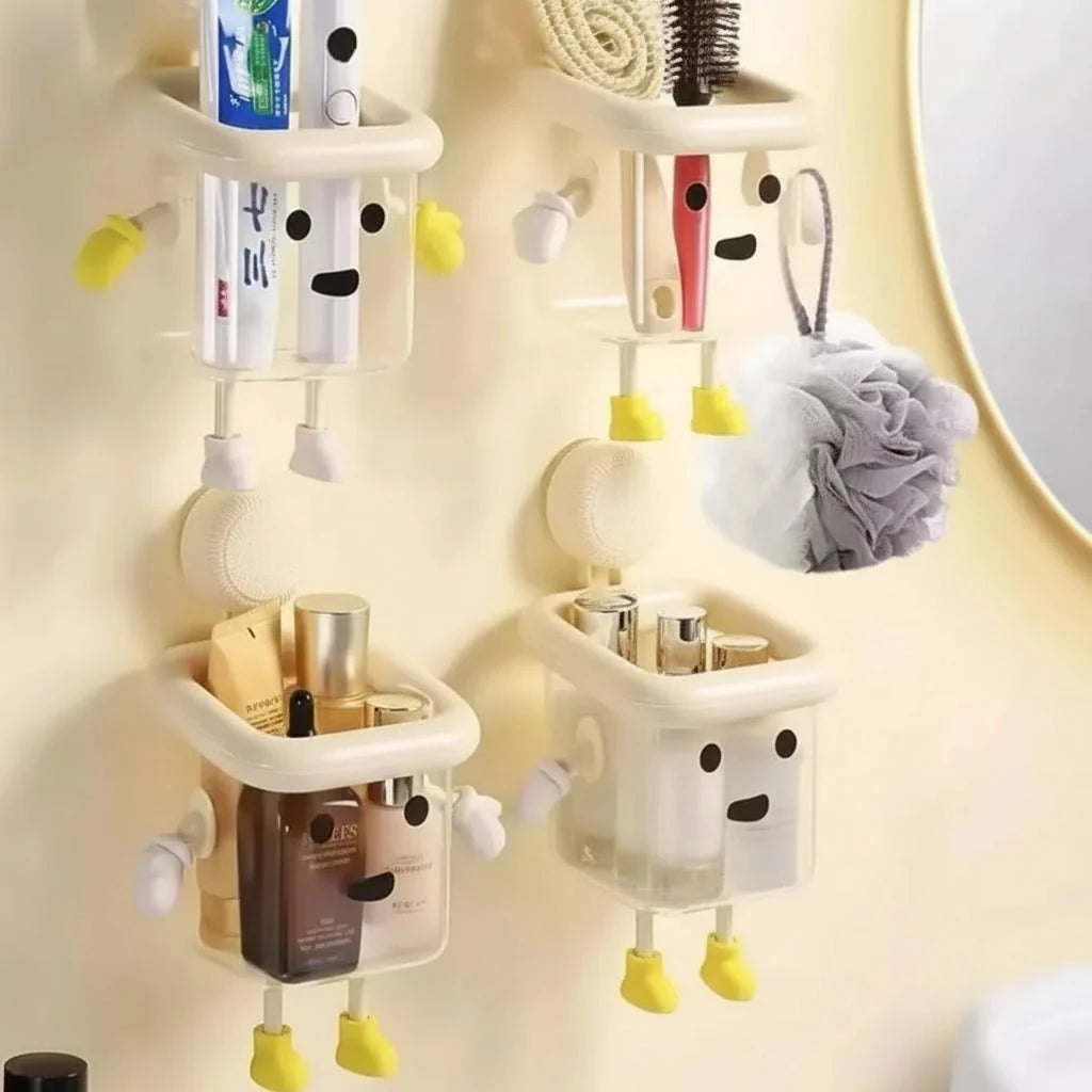 Cosmetic Organiser with Suction Cup, Bathroom Storage for Towels, No Drill Kitchen Organiser for Sink and Laundry Area_03