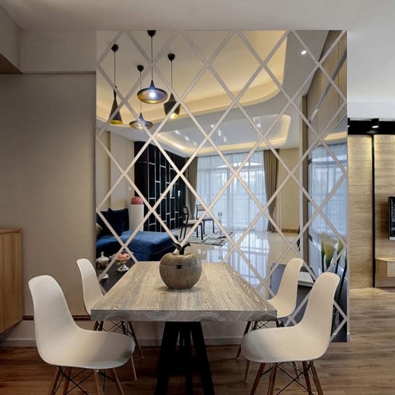 Mirror Wall Stickers, Abstract Wall Art Self Adhesive