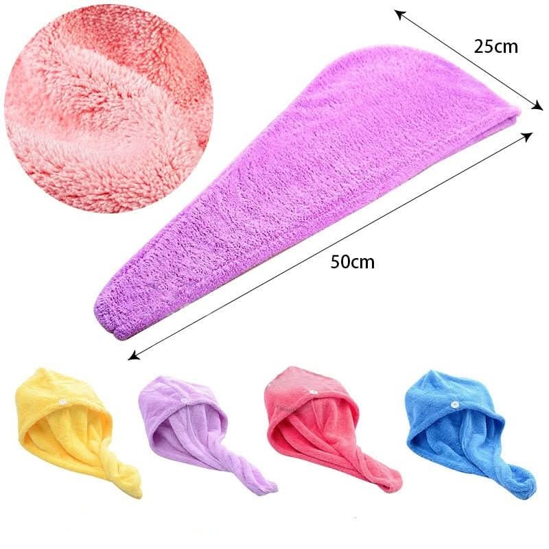 Microfibre Hair Towel Wrap, Hair Turban Towel for Quick Drying, Head Wrap Towel for All Hair Types_03