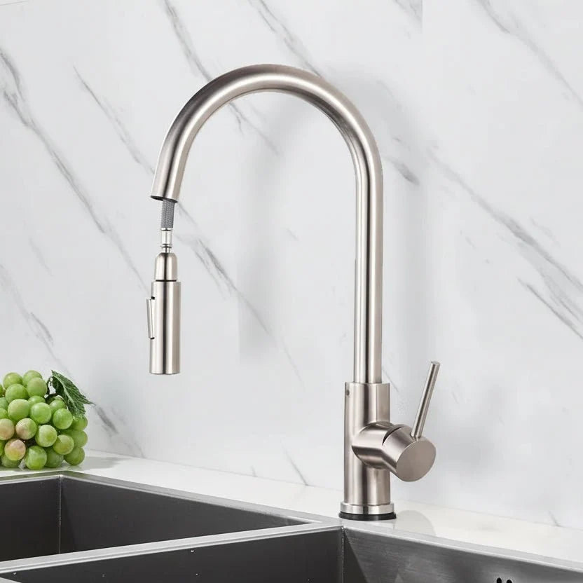 Kitchen Sink Tap, Pull Out Kitchen Tap with Spray Head, Stainless Steel Sensor Tap for Modern Kitchens_09