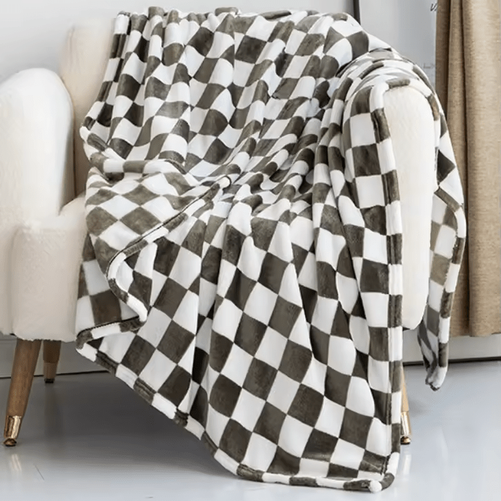 Throw Blanket, Sofa Throw and Bed Throw, Flannel Fleece Blanket for Sofa, Soft Tartan Blanket 70 x 100 cm_06