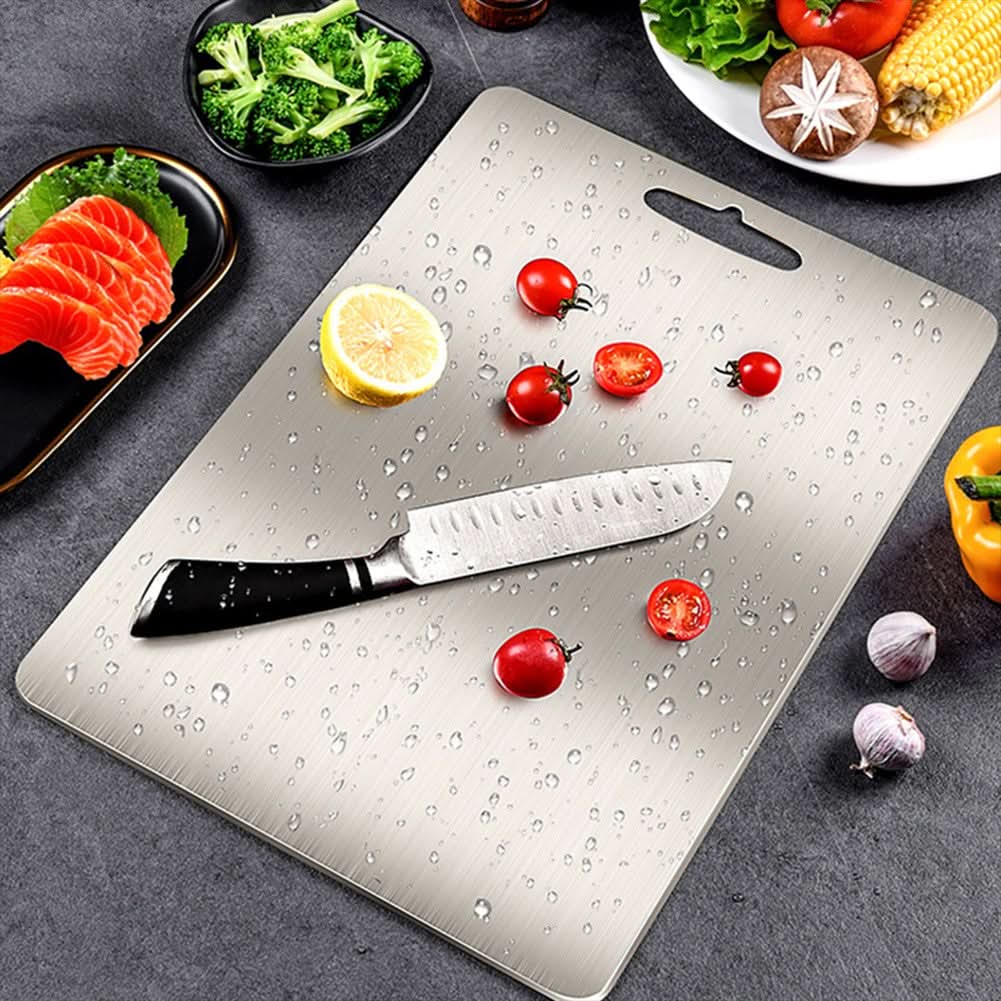 Stainless Steel Chopping Boards, Rust Free Metal Cutting Board for Kitchen, Large Chopping Board 40 x 30 cm_09