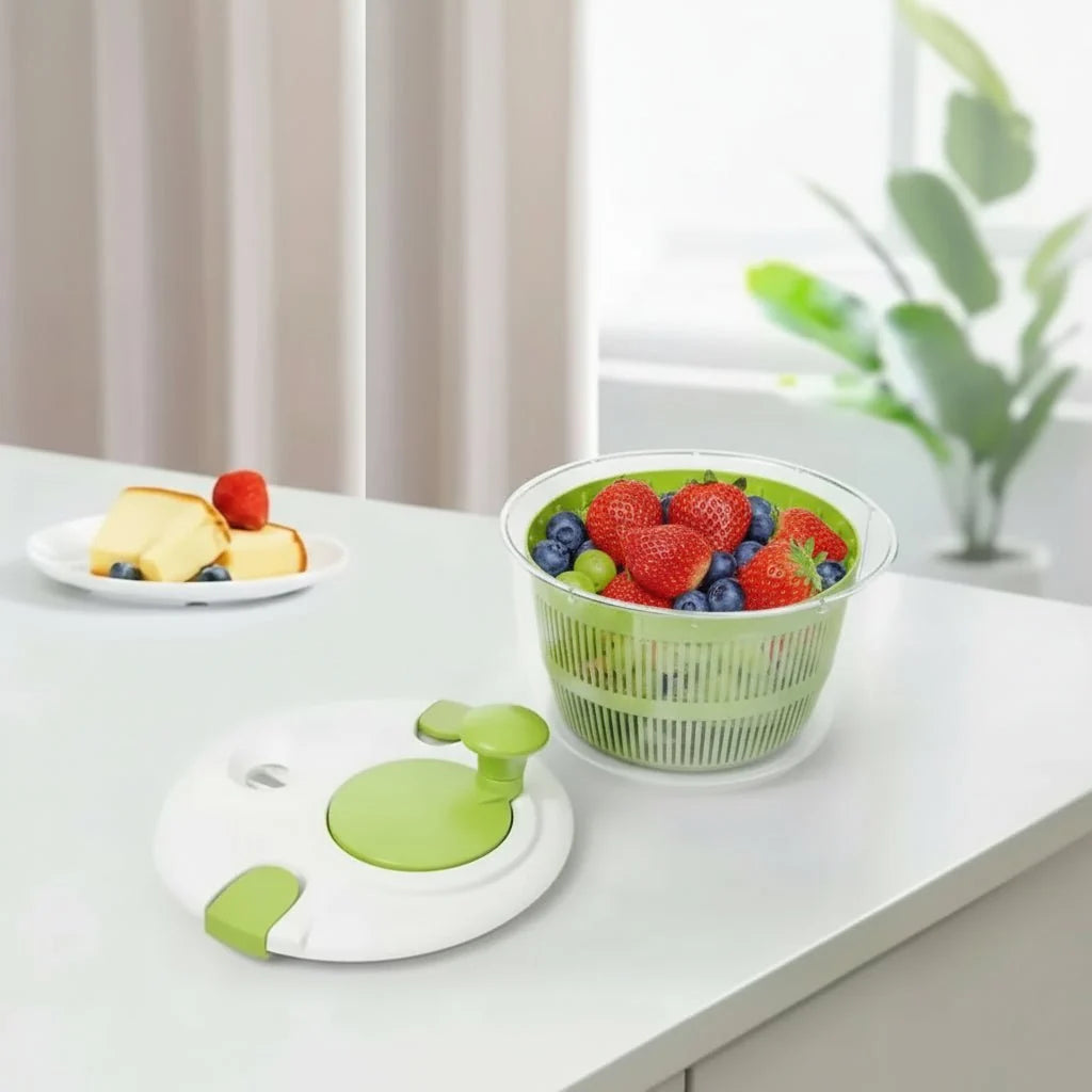 Salad Spinner, Lettuce Spinner for Washing and Drying, Salad Drainer, Vegetable Spinner for Fruit, Kitchen Utensils_03