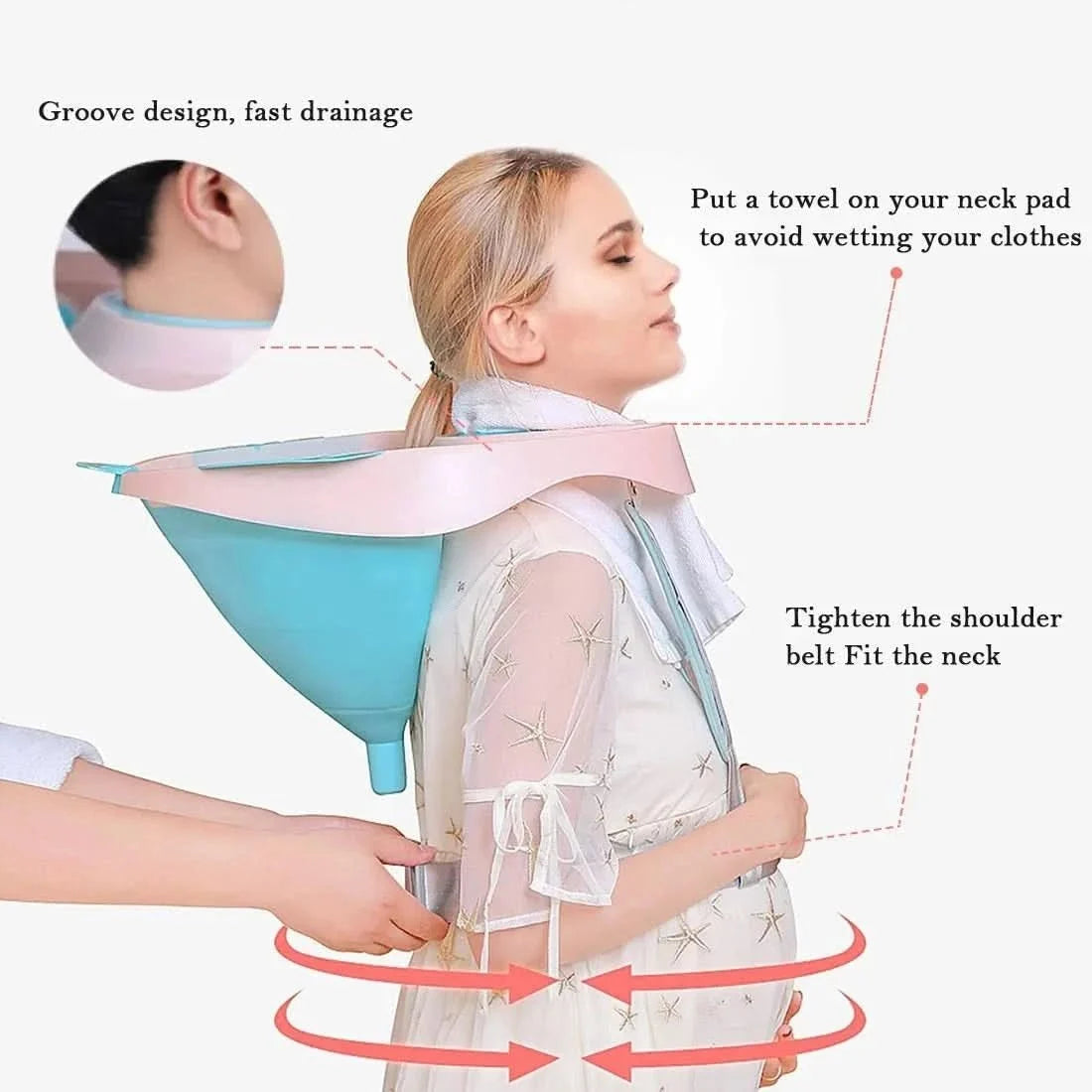 Portable Hair Washing Basins, Foldable Salon Hair Washing Basin, Collapsible Basin for Home and Care Use_03