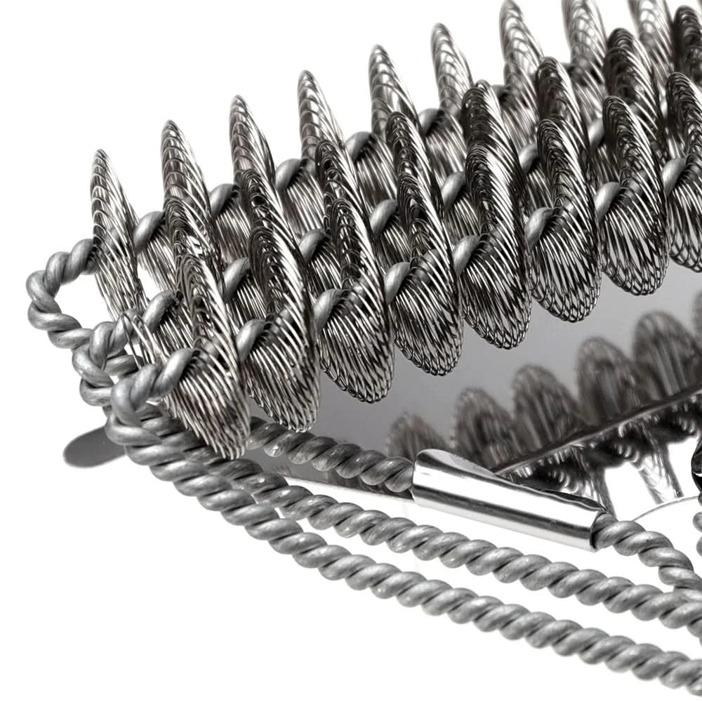 BBQ Cleaning Brush, Bristle Free Grill Brush with Scraper, Stainless Steel BBQ Grill Cleaner, BBQ Accessories_04