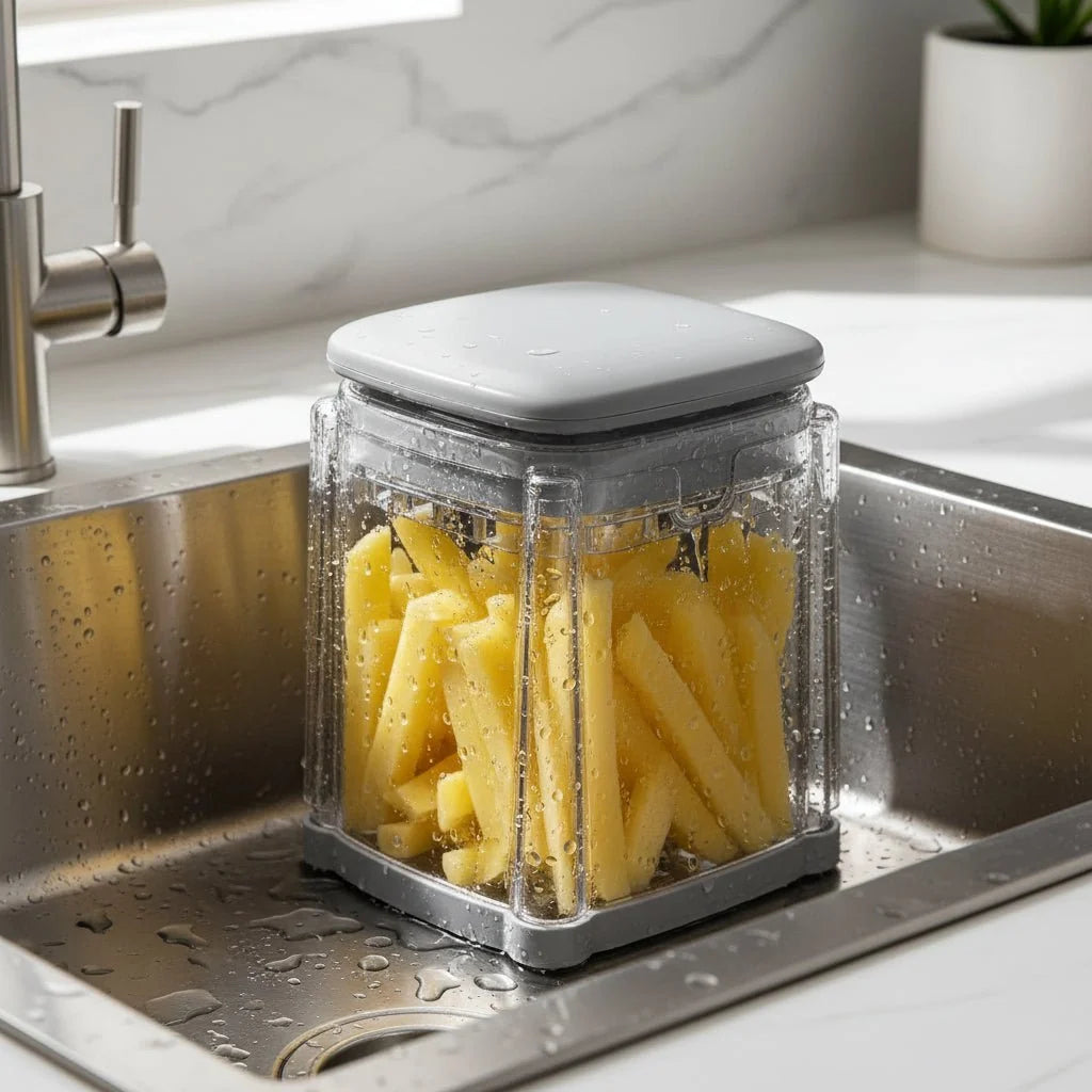Chip Cutter for Chips and Fries, Vegetable Chopper with Stainless Steel Blades, Potato Chipper and Onion Chopper_05