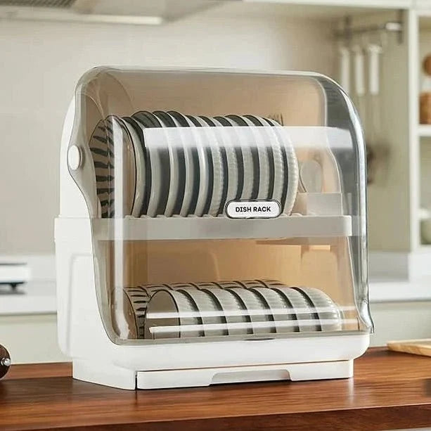 Dish Drainer for Sink, Plastic Dish Rack for Plates and Bowls, Drying Rack for Dishes and Kitchen Utensils