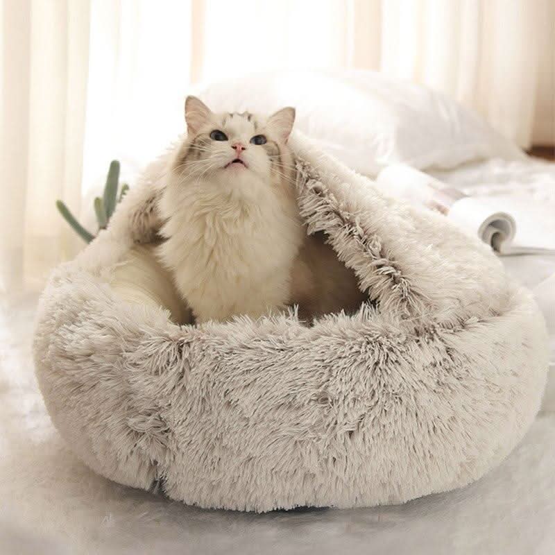 Small Dog Bed 40 cm or 50 cm, Cat Beds with Non Slip Base, Plush Dog Basket, Puppy Bed Washable on Gentle Cycle_01