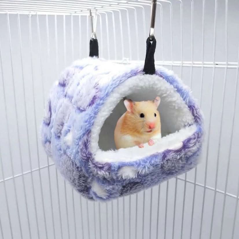 Hamster House, Hammock House for Hamsters with Straps, Soft Hamster Bed, Hamster Cage Accessories for Small Rodents