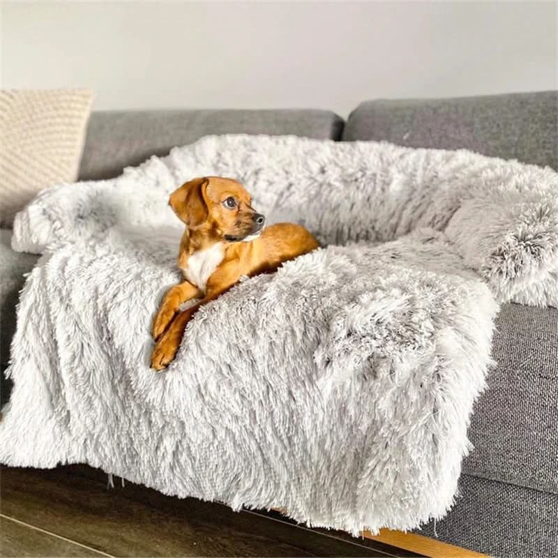 Dog Sofa Bed, Fluffy Dog Bed for Sofa, Cat Bed with Anti Slip Bottom, Couch Cover for Dogs, Cat Sofa
