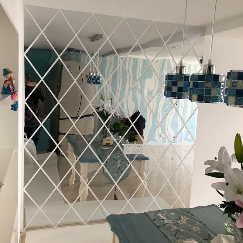 Mirror Wall Stickers, Triangle Mirror Decals – image 6