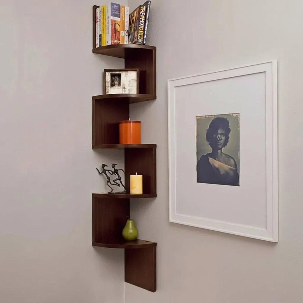 Corner Shelf Wall Mounted, Wall Shelf for Living Room and Bedroom