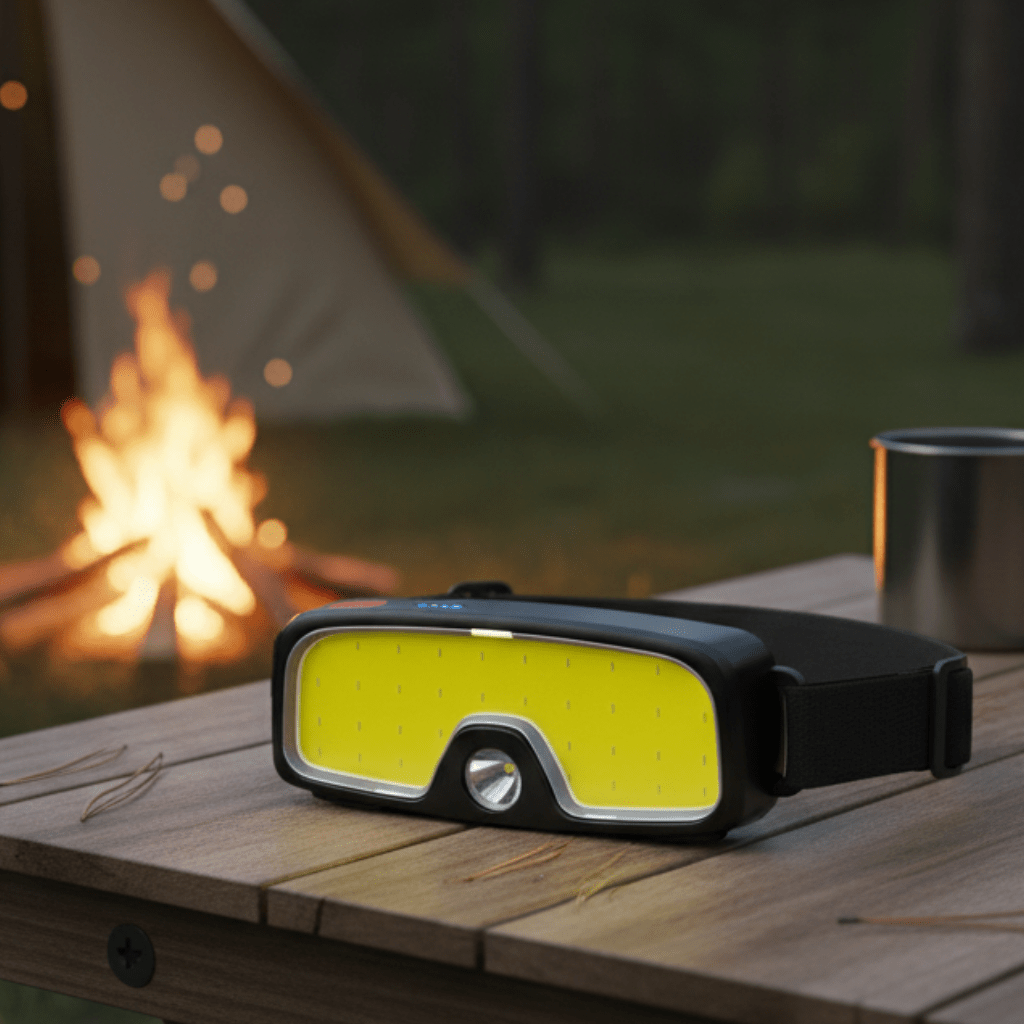 Rechargeable Head Torch with 500 Lumens, LED Headband Torch for Running and Camping at Night