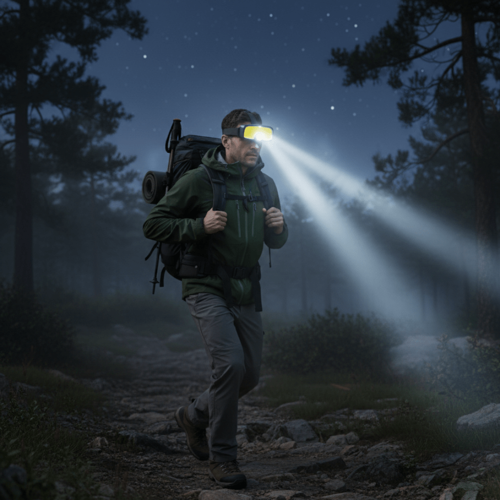 Rechargeable Head Torch with 500 Lumens, LED Headband Torch for Running and Camping at Night – image 3