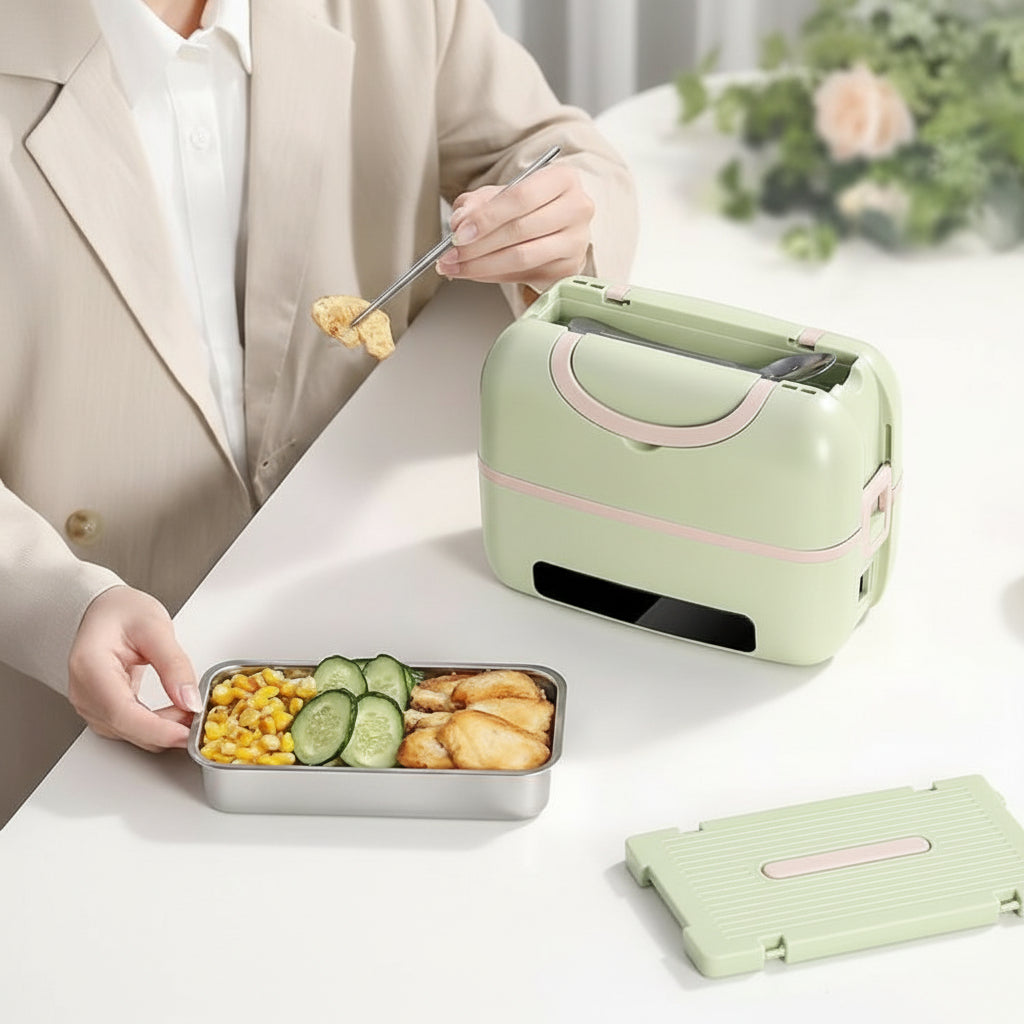 Heated Lunch Box for Work, Electric Lunch Box for Car and Home