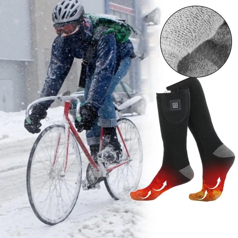 Heated Socks Rechargeable, Cordless Foot Warmer for Camping and Outdoor