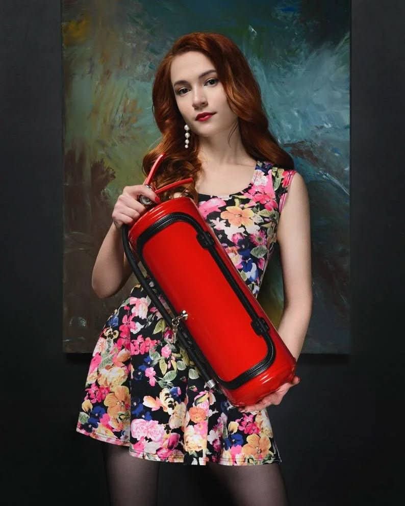 Mini Bar for Home, Secret Bar in Fire Extinguisher Design, Hidden Storage for 500 ml Bottle and Cigars, Bottle Holder_06