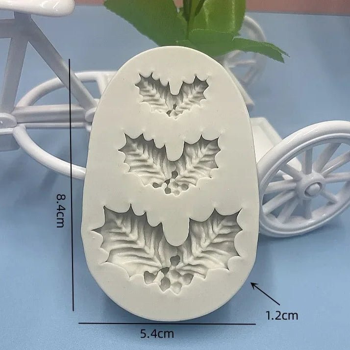 Silicone Moulds for Christmas Baking, Leaf and Bell Chocolate Moulds, Christmas Cake Decorating, Cupcake Decorating_02