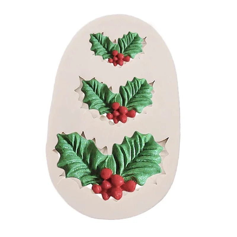 Silicone Moulds for Christmas Baking, Leaf and Bell Chocolate Moulds, Christmas Cake Decorating, Cupcake Decorating_03