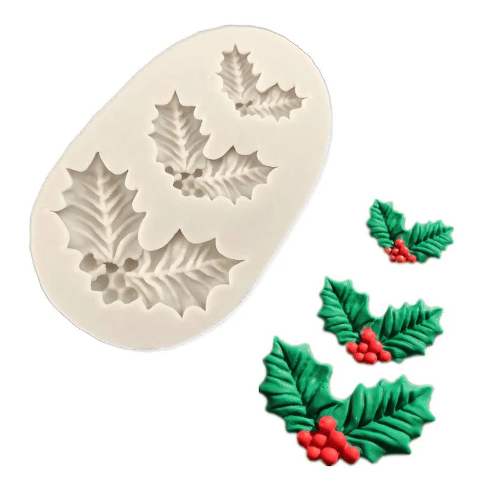 Silicone Moulds for Christmas Baking, Leaf and Bell Chocolate Moulds, Christmas Cake Decorating, Cupcake Decorating_05