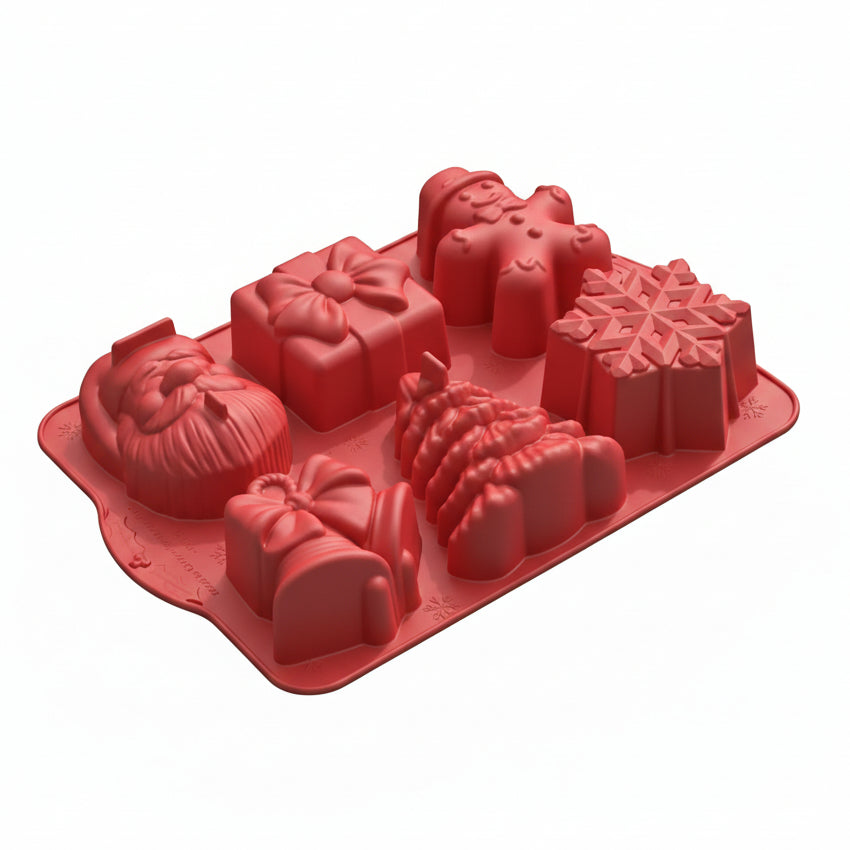 Christmas Baking Tray, Non Stick Cake Tin for Festive Baking, Carbon Steel Baking Mould with Santa and Snowman Design_09
