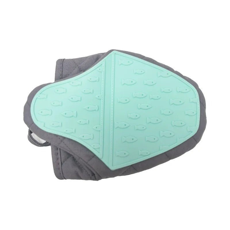 Oven Glove Silicone, Fish Shaped Silicone Oven Mitt with Non Slip Grip, Heat Resistant Oven Glove for Kitchen_09