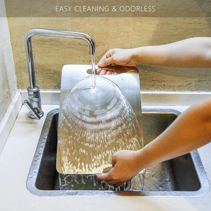 Stainless Steel Chopping Boards, Rust Free Metal Cutting Board for Kitchen, Large Chopping Board 40 x 30 cm_06