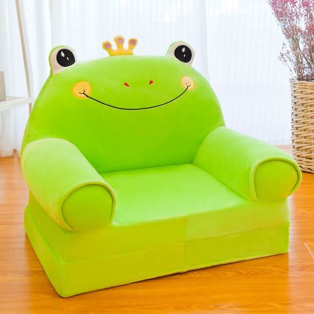 Foldable Childrens Bench in Animal Shape, Kids Sofa and Play Sofa with Velour Cover – image 5