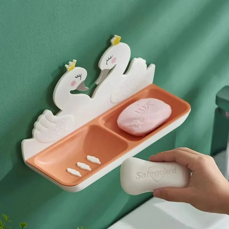 Bathroom Organiser with Drainage, Double Shower Caddy for Shampoo and Soap