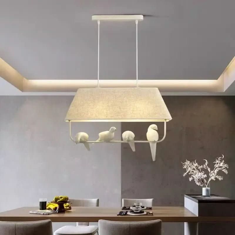 Rattan Ceiling Light, Wicker Pendant Light with Birds, Scandinavian Hanging Light, Boho Wicker Lampshade 30 cm_07