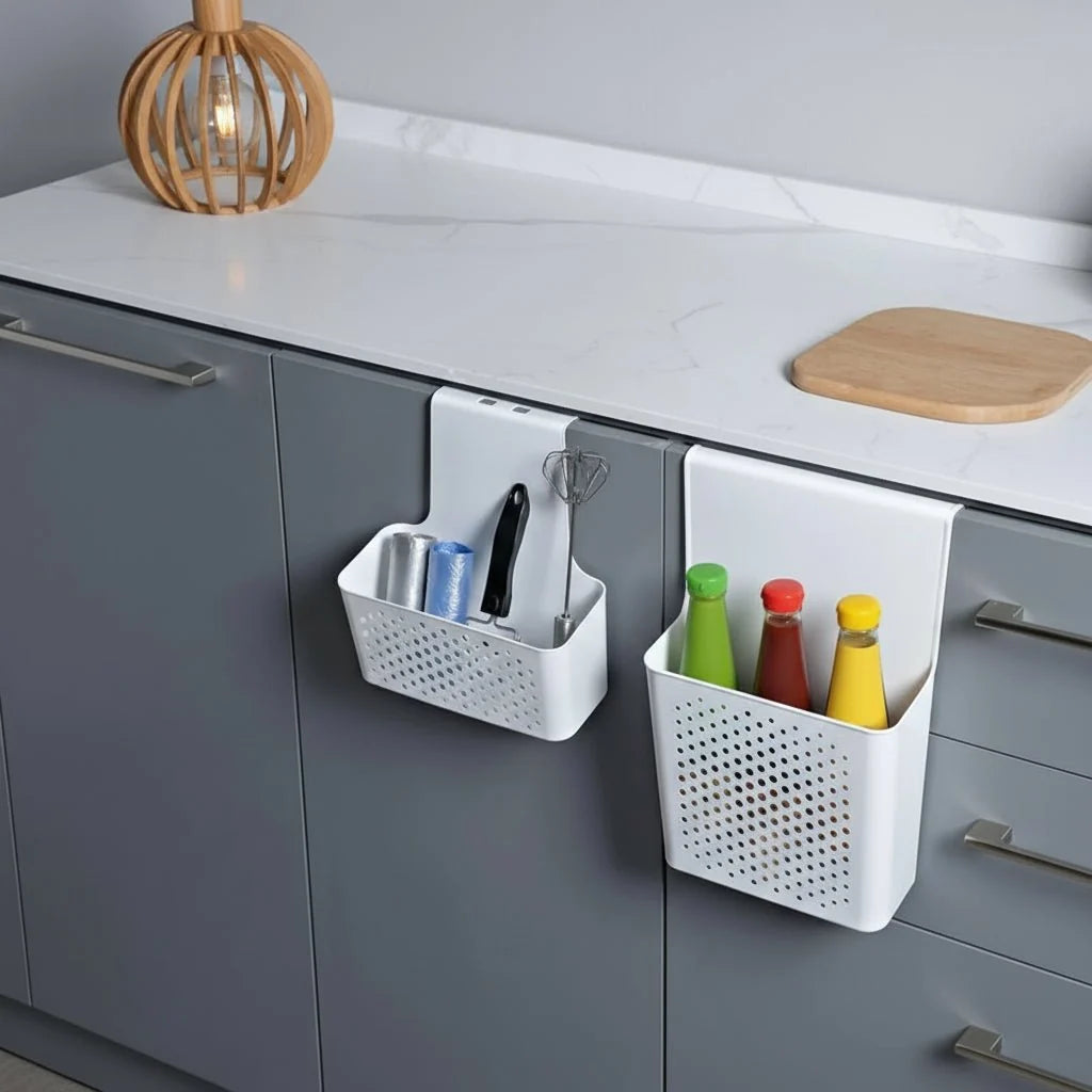 Hanging Storage Basket for Kitchen Storage, Cupboard Organiser for Bathroom and Utility Room – image 4