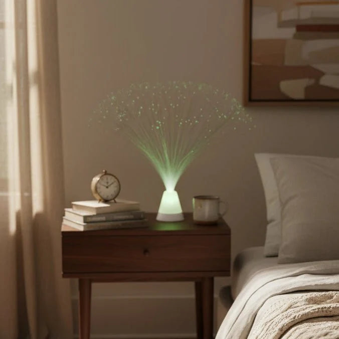 Disco Lights Party Decorations, Fibre Optic Lamp for Ambient Lighting, Battery Powered Party Lights with Colour Change