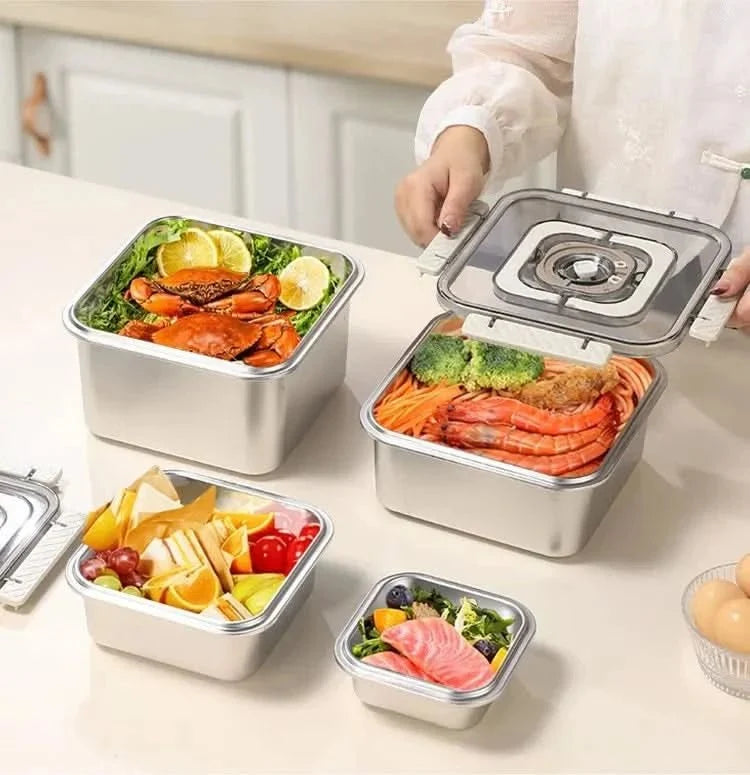 Stainless Steel Lunch Boxes with Timer, Stackable Snack Box, Meal Prep Containers, Airtight Food Storage Containers_03