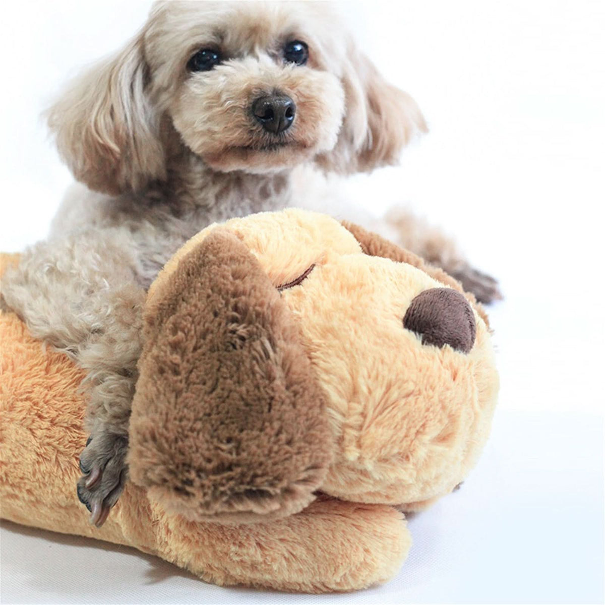 Puppy Toys, Puppy Heartbeat Toy with Removable Heart, Calming Dog Toy with Heartbeat, Plush Dog Soft Toy_02