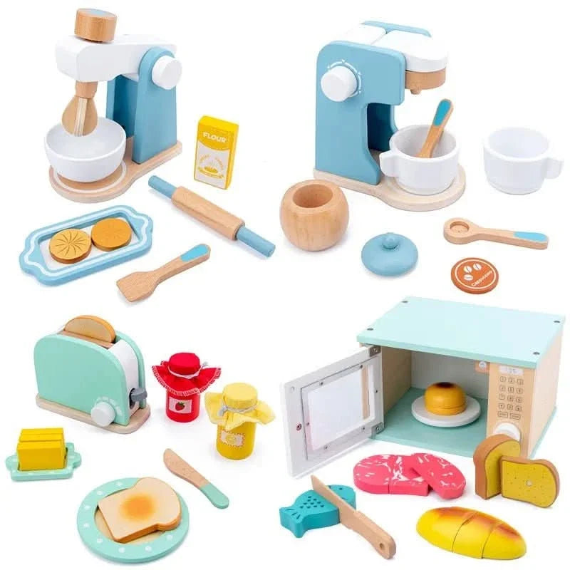 Toy Kitchen Accessories, Wooden Toy Coffee Machine or Toaster, Wooden Toys for Role Play, Toy Kitchenware