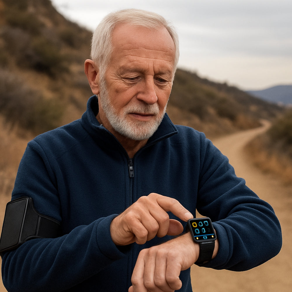 Health Monitoring Smartwatch | GPS Alert Wristband with SOS Function | Real-Time Tracking for Safety
