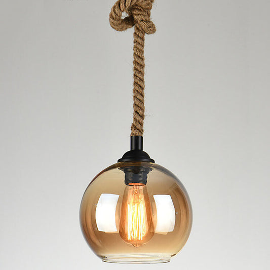 HempCraft | Rustic Elegant Glass Globe Kitchen Pendant Lighting 0