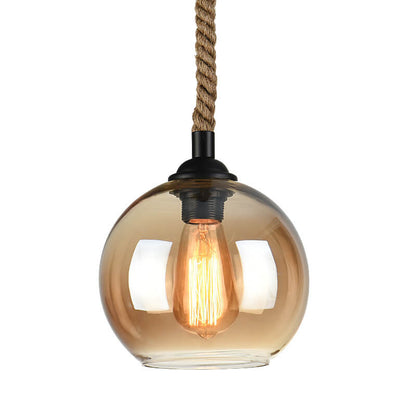 HempCraft | Rustic Elegant Glass Globe Kitchen Pendant Lighting 1
