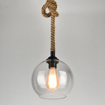 HempCraft | Rustic Elegant Glass Globe Kitchen Pendant Lighting 9