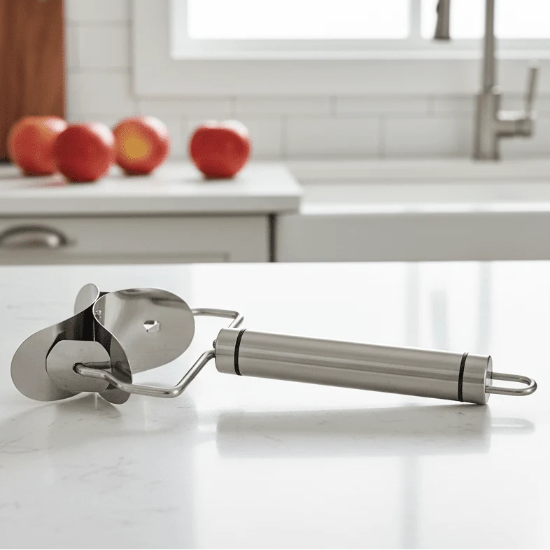 Stainless Steel Dumpling Maker with Handle, Ravioli Maker and Pasty Maker with Rolling Function, Kitchen Utensils