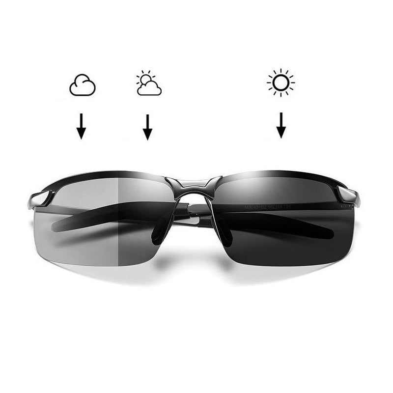 Photochromic Polarised Sunglasses, Metal Sunglasses for Driving and Walking – image 4