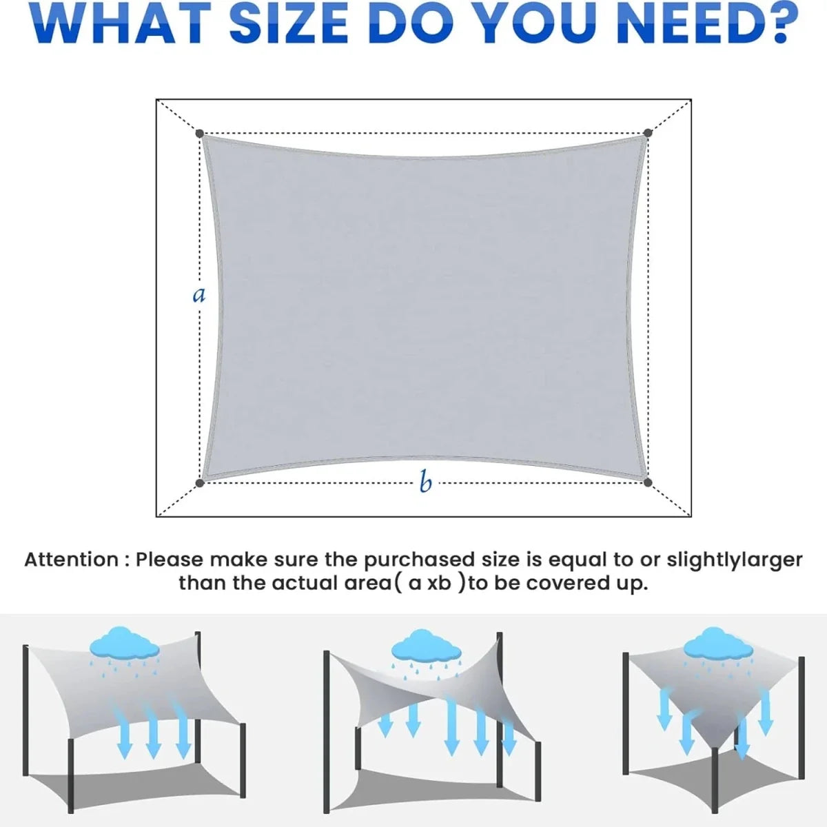 Sun Shade Sail with UV Protection, Garden Shade Sail for Terrace and Pergola, Rectangular Sun Sail for Balcony_06