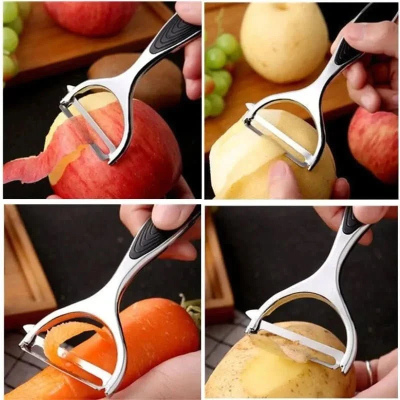 Potato Peelers, Stainless Steel Vegetable Peeler with Double Sided Blade, Fruit Peeler with Non Slip Handle_05