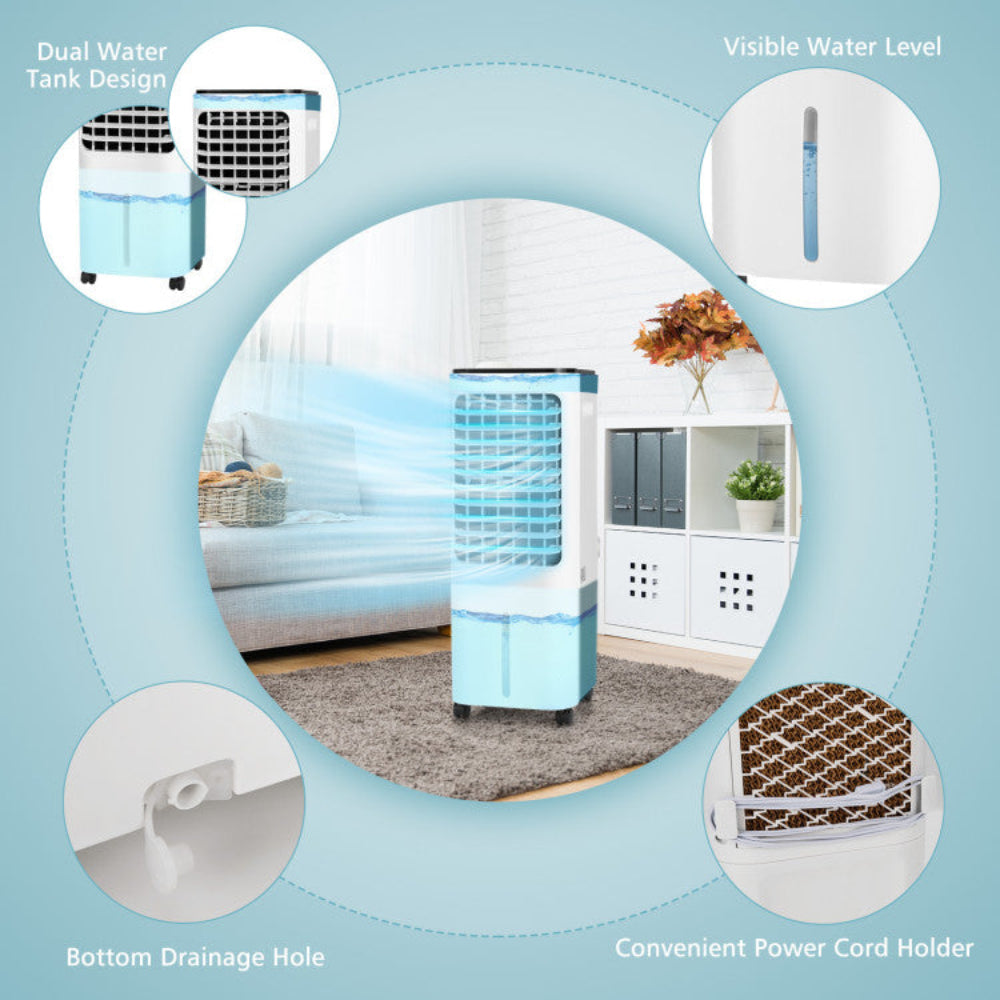 Home Comfort | Portable Air Cooler with 12L Water Tank & Custom Airflow | 4-in-1 Evaporative Cooler for Versatile Cooling 2