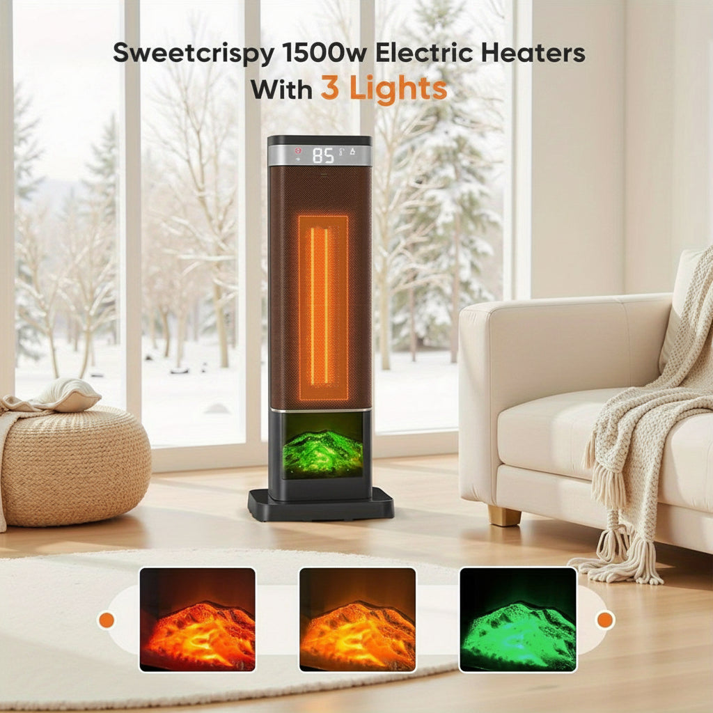 Home Comfort | Portable Electric Space Heater with Remote Control | Fast Heating for Small Rooms 2