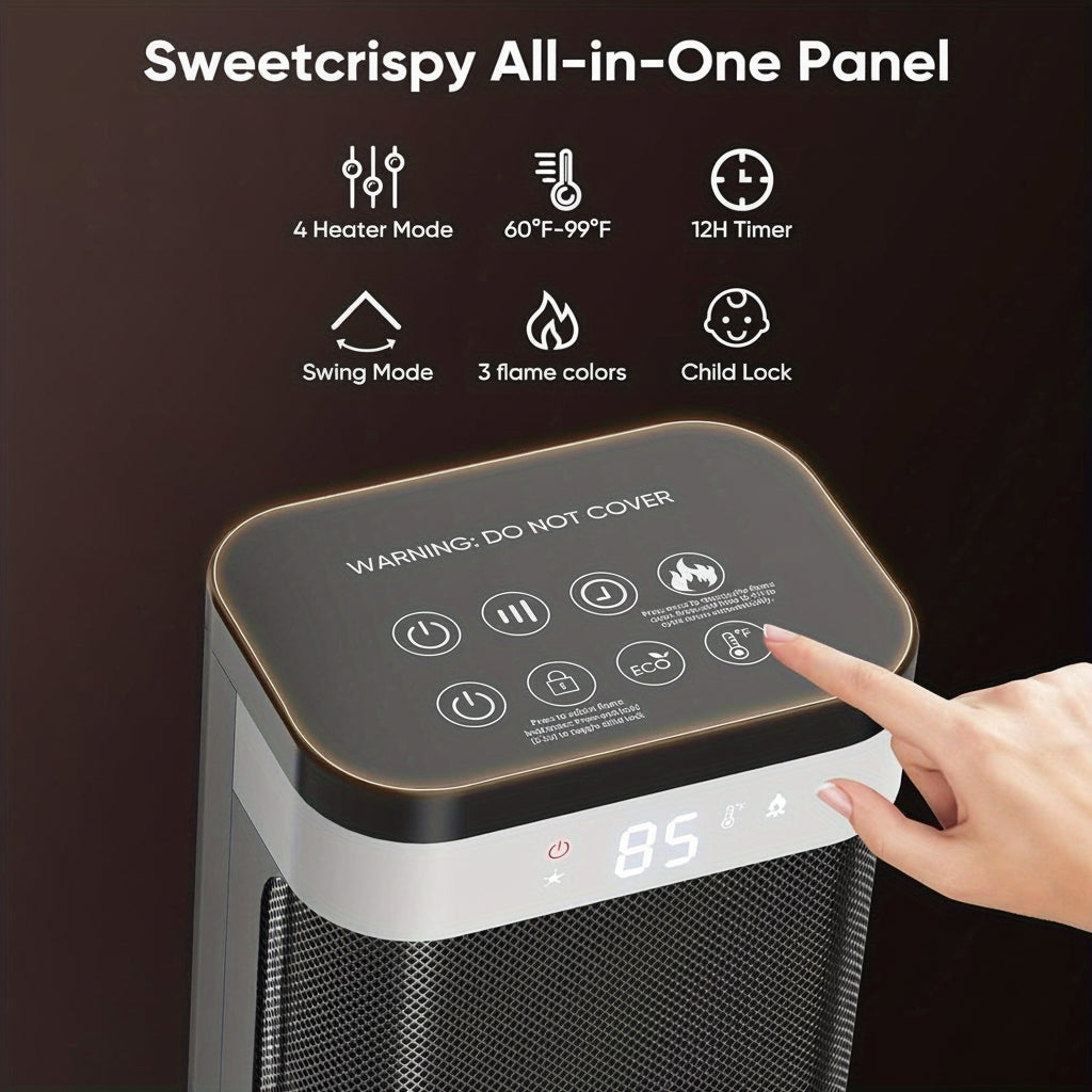 Home Comfort | Portable Electric Space Heater with Remote Control | Fast Heating for Small Rooms 7