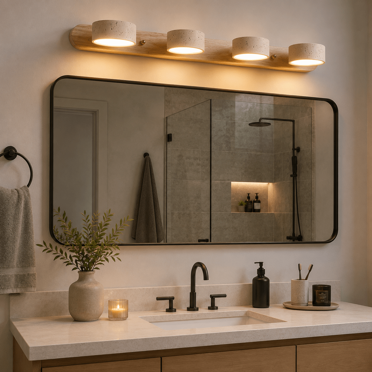 Living Room Wall Light, LED Wall Light in Walnut Wood, Modern Indoor Wall Lamp for Bedroom and Hallway_04